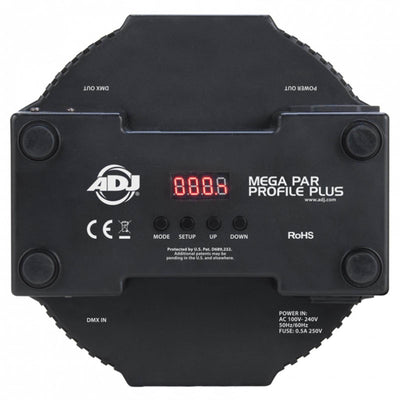 4) American DJ Mega Par Profile Plus LED + UV Wash Effect Lights + 4) DMX Cables