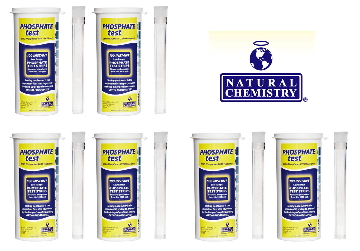 6 Natural Chemistry 00080 Swimming Pool Spa Phosphate Test Kit - 100 Strips Each