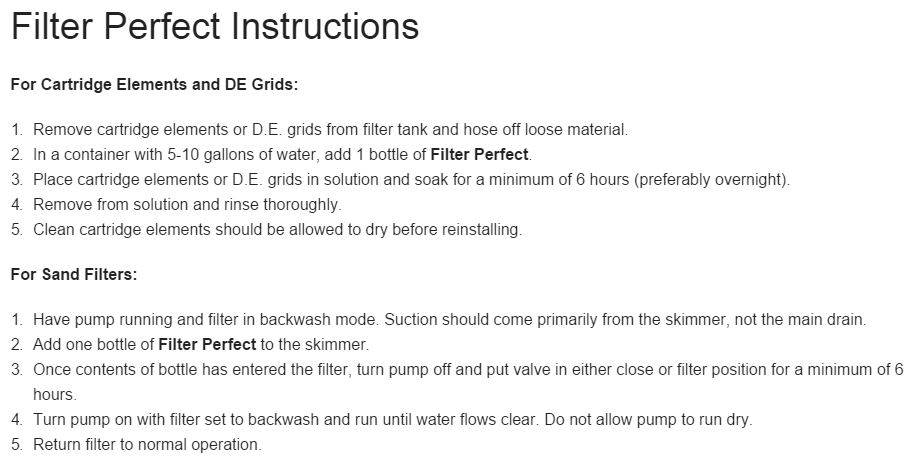 4) Natural Chemistry 03215 Swimming Pool Spa Filter Perfect Cleaner - 1L Each