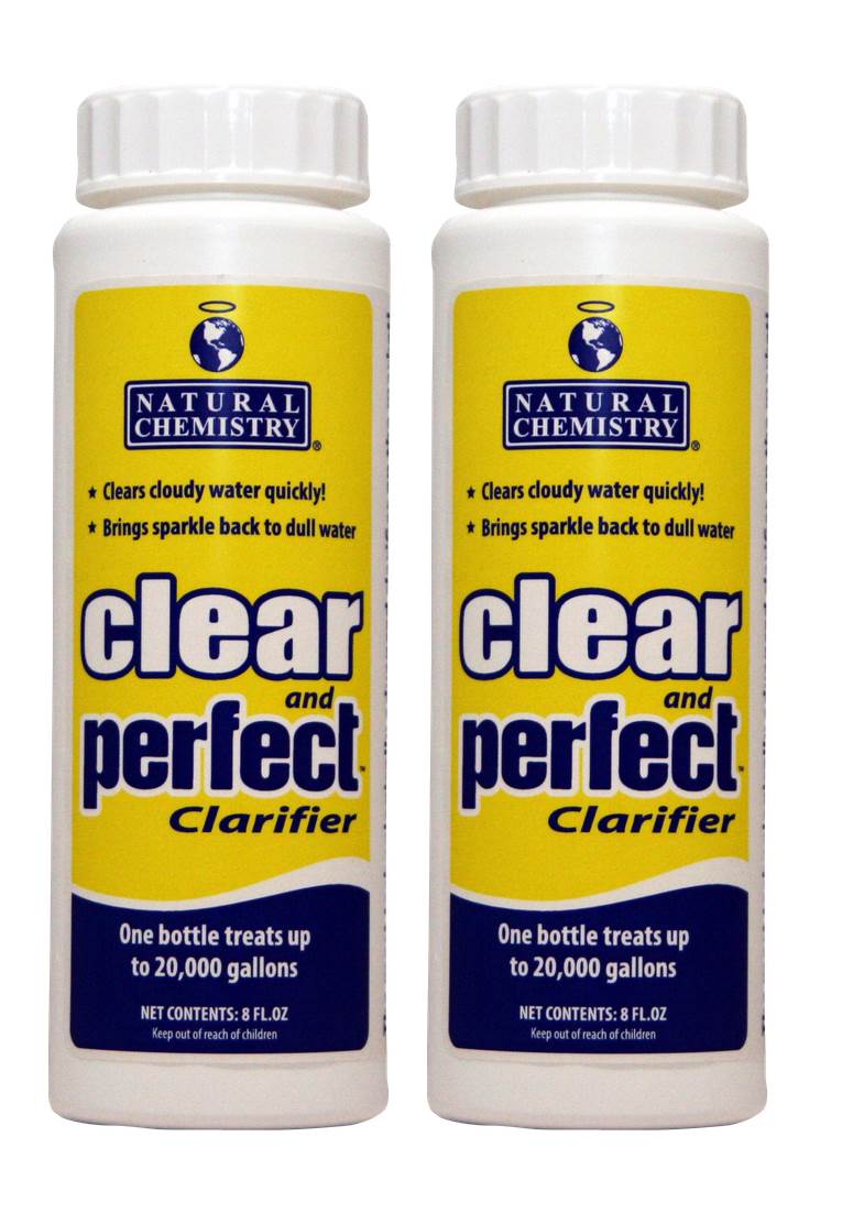 2) Natural Chemistry 03544 Clear & Perfect Swimming Pool Clarifier - 8oz Each