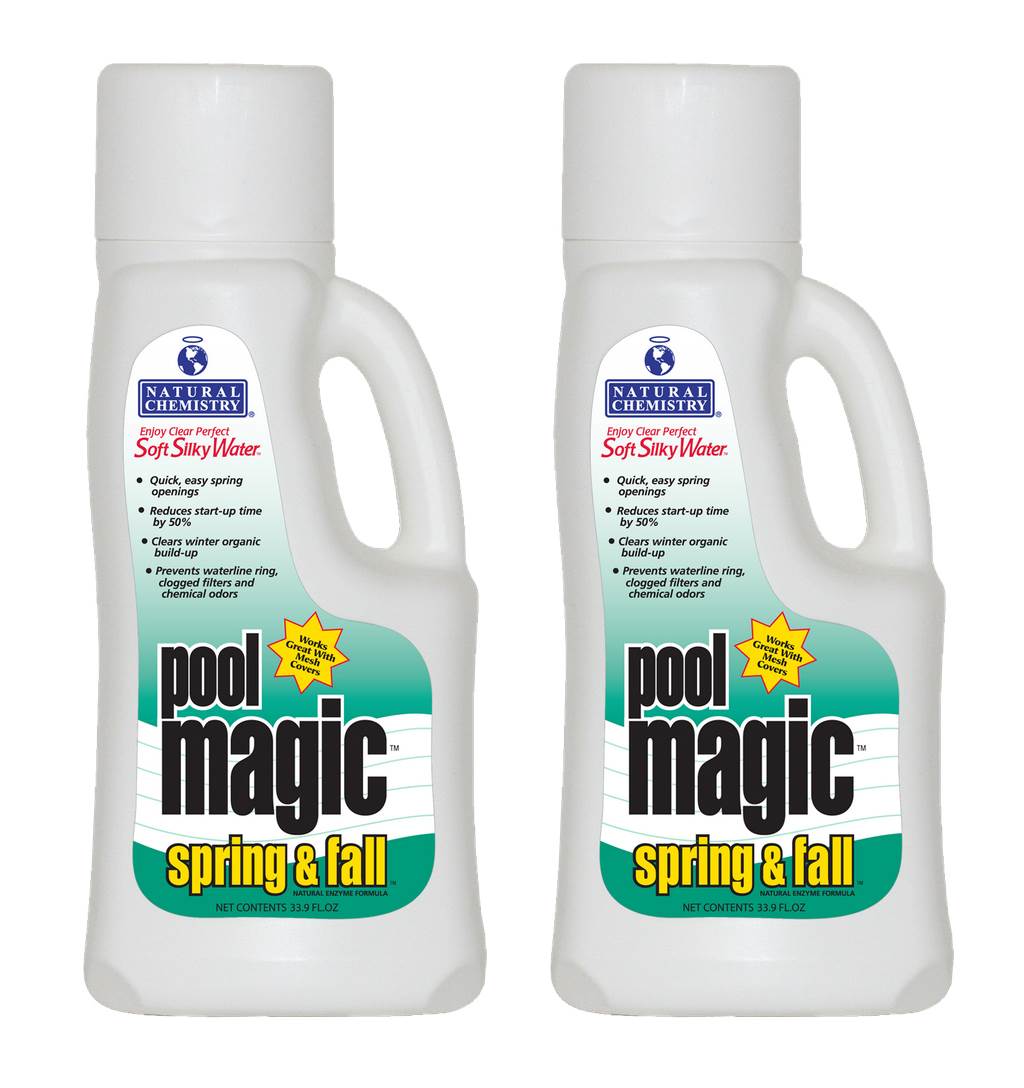 2) Natural Chemistry 03722 Spa Swimming Pool Magic Prevention Chemical - 1L Each