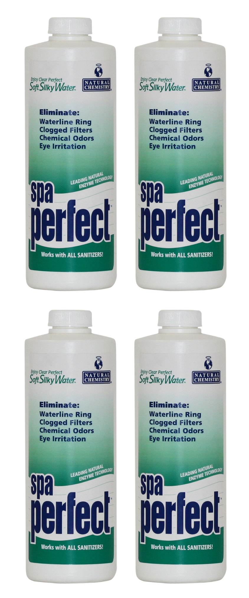 4) Natural Chemistry 04021 Hot Tub Spa Perfect Water Maintenance - 16oz Each