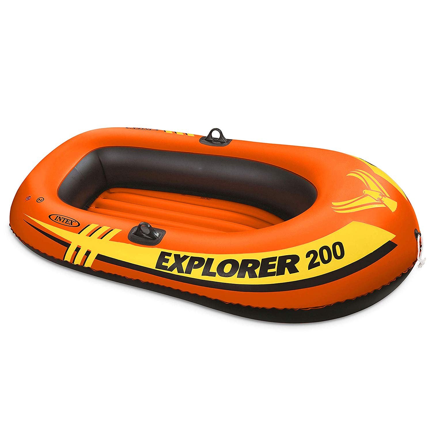 Explorer Inflatable PVC Boat Raft Bundled w/ Inflatable 2 Person Pool Tube Float