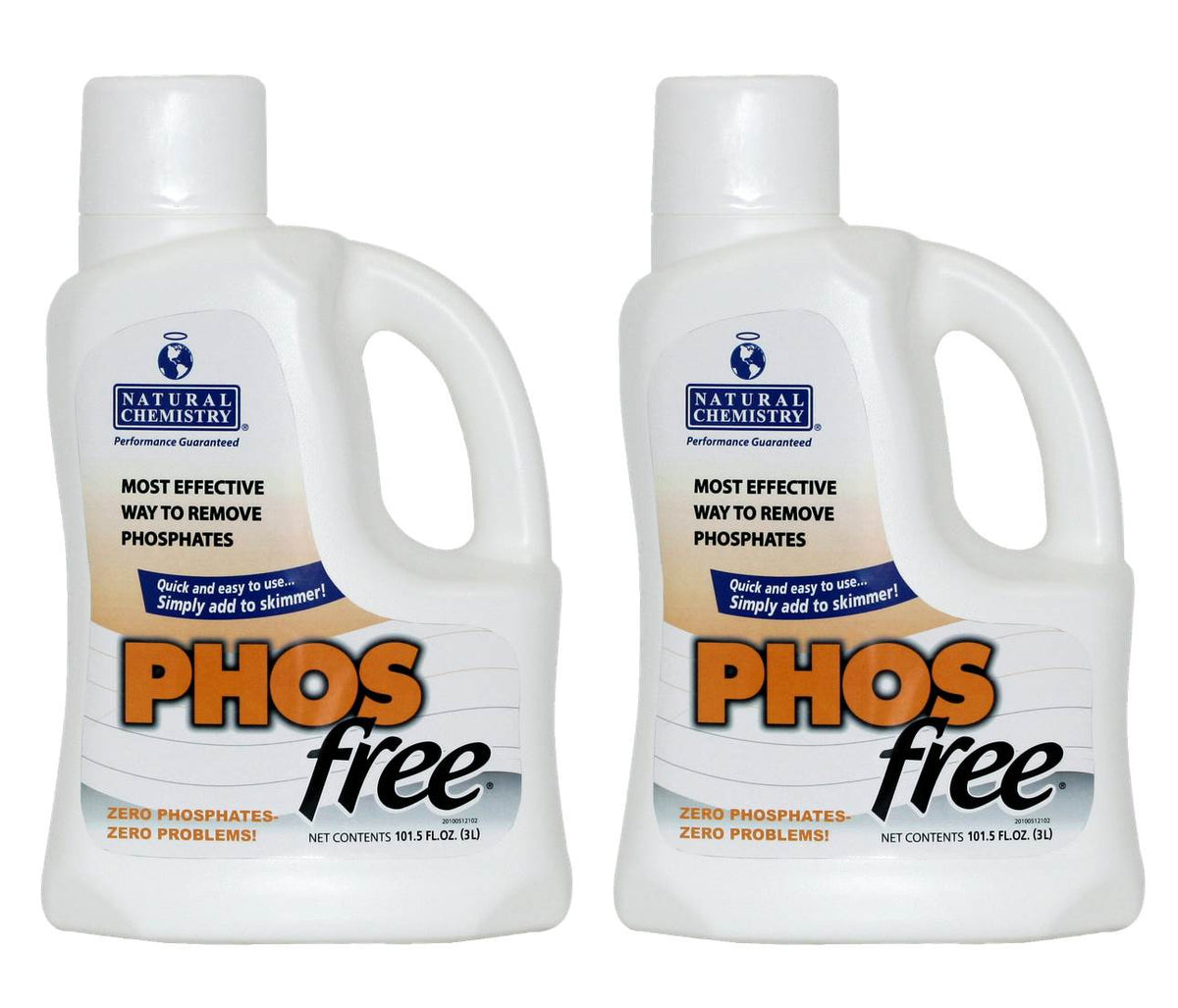 2 Natural Chemistry 05121 Swimming Pool Spa PHOSfree Phosphate Remover - 3L Each