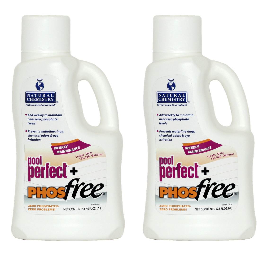 2) NEW Natural Chemistry 05235 Spa Swimming Pool Perfect Plus PHOSfree - 2L Each