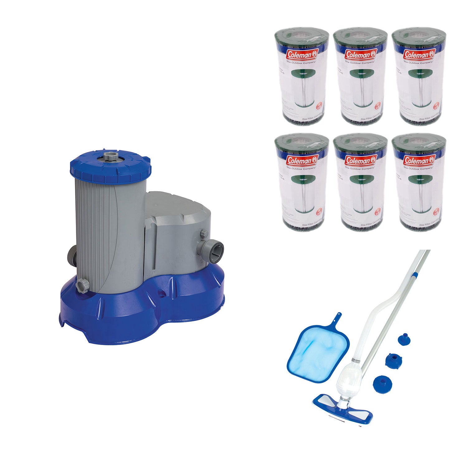 Bestway Pool Filter Pump + Pool Cleaning + Kit + Filter Cartridge IV/B (6 Pack) - VMInnovations