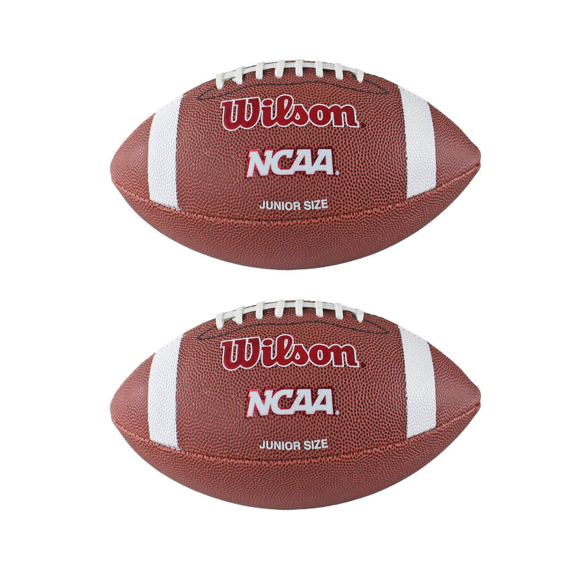 (2) WILSON NCAA Red Zone Junior Size Composite Leather Footballs | WTF1571ID