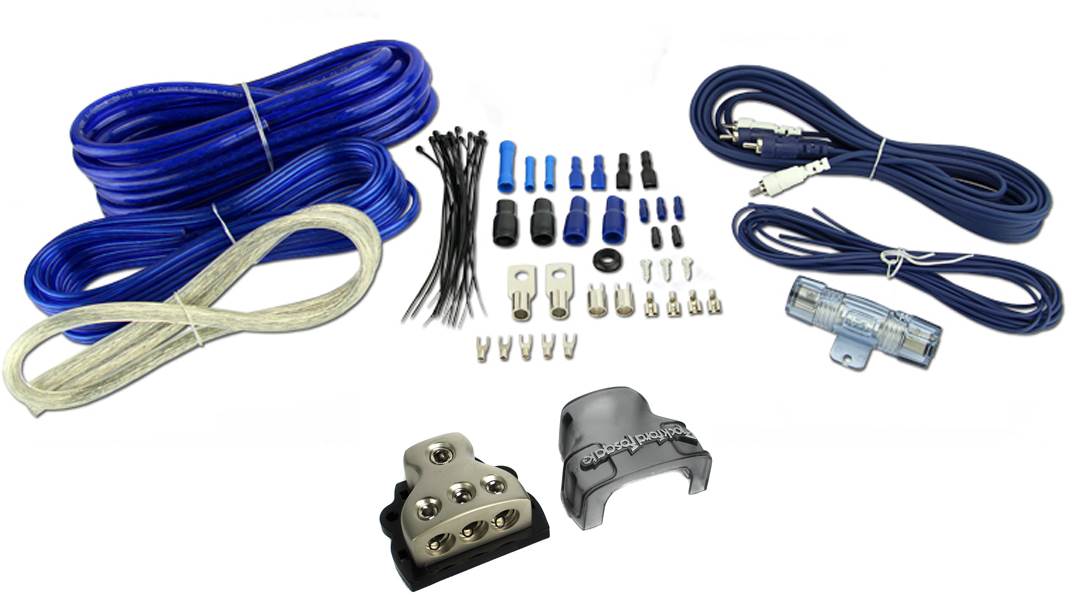 ROCKFORD FOSGATE RFD4 0/1/4-Gauge Car Distribution Blocks 1-In 3-Out+Amp Kit