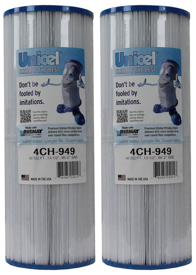 Unicel 4CH-949 Replacement 50 SqFt Filter Cartridge for Spa, 210 Pleats (2 Pack)
