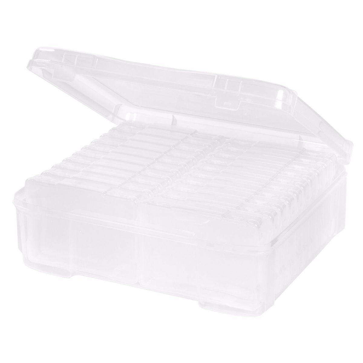 IRIS 585140 5 x 7 Inch Large Photo Craft Keeper Storage Box Organizer, Clear
