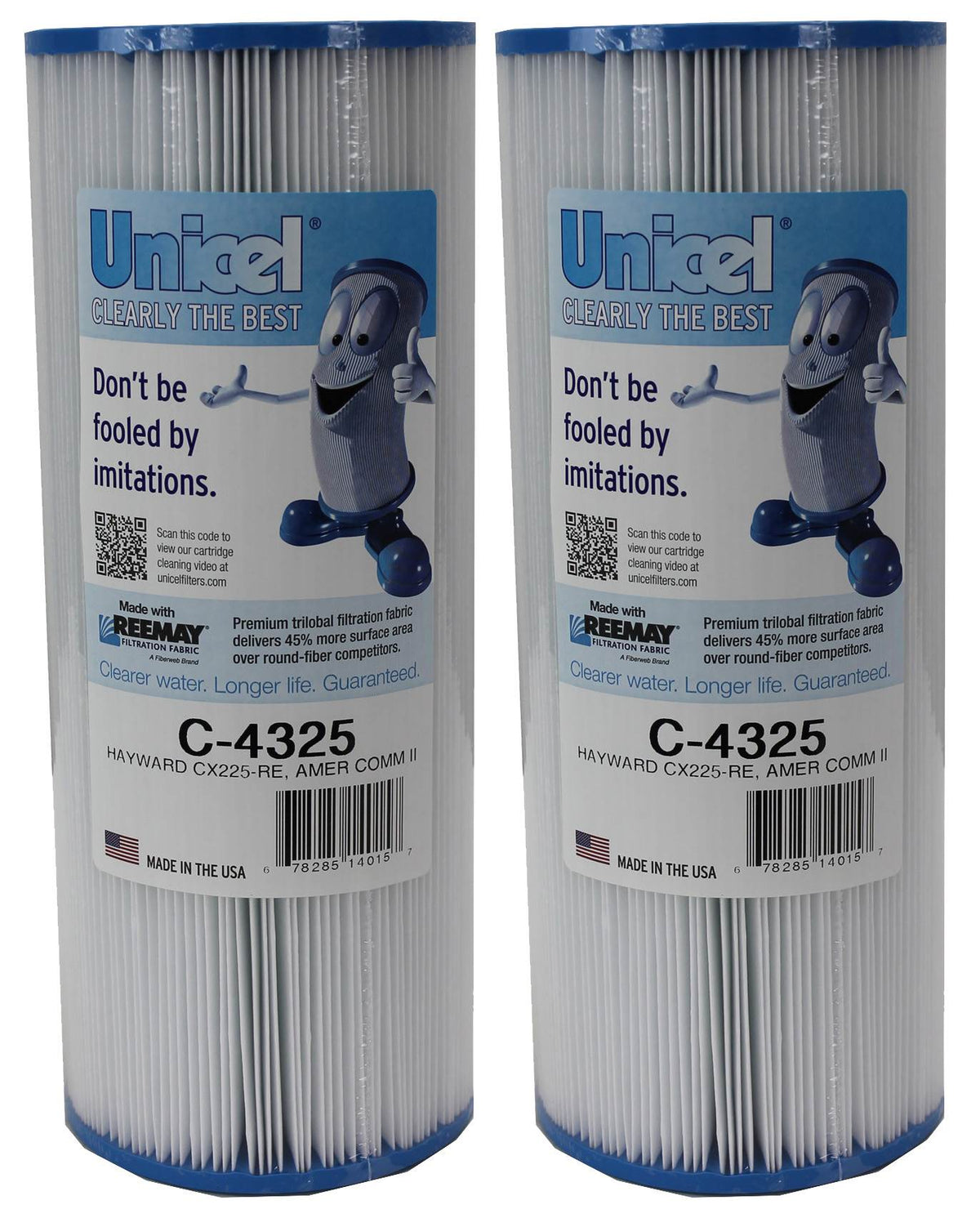 2) New Unicel C-4325 Spa Replacement Filter Cartridges 25 Sq Ft Hayward CX225RE