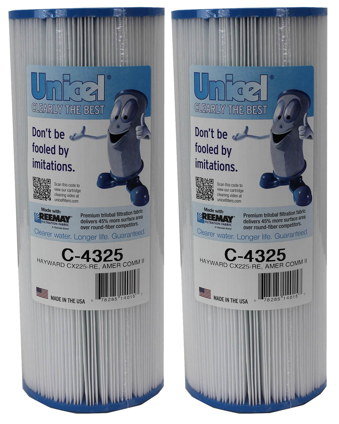 2) New Unicel C-4325 Spa Replacement Filter Cartridges 25 Sq Ft Hayward CX225RE