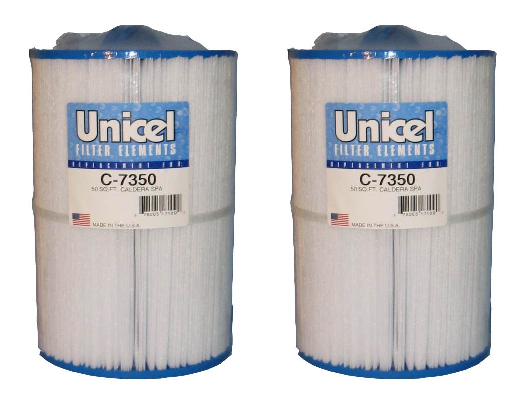Unicel C-7350 Replacement 50 Sq Ft Spa Filter Cartridge, 200 Pleats (2 Pack) - VMInnovations