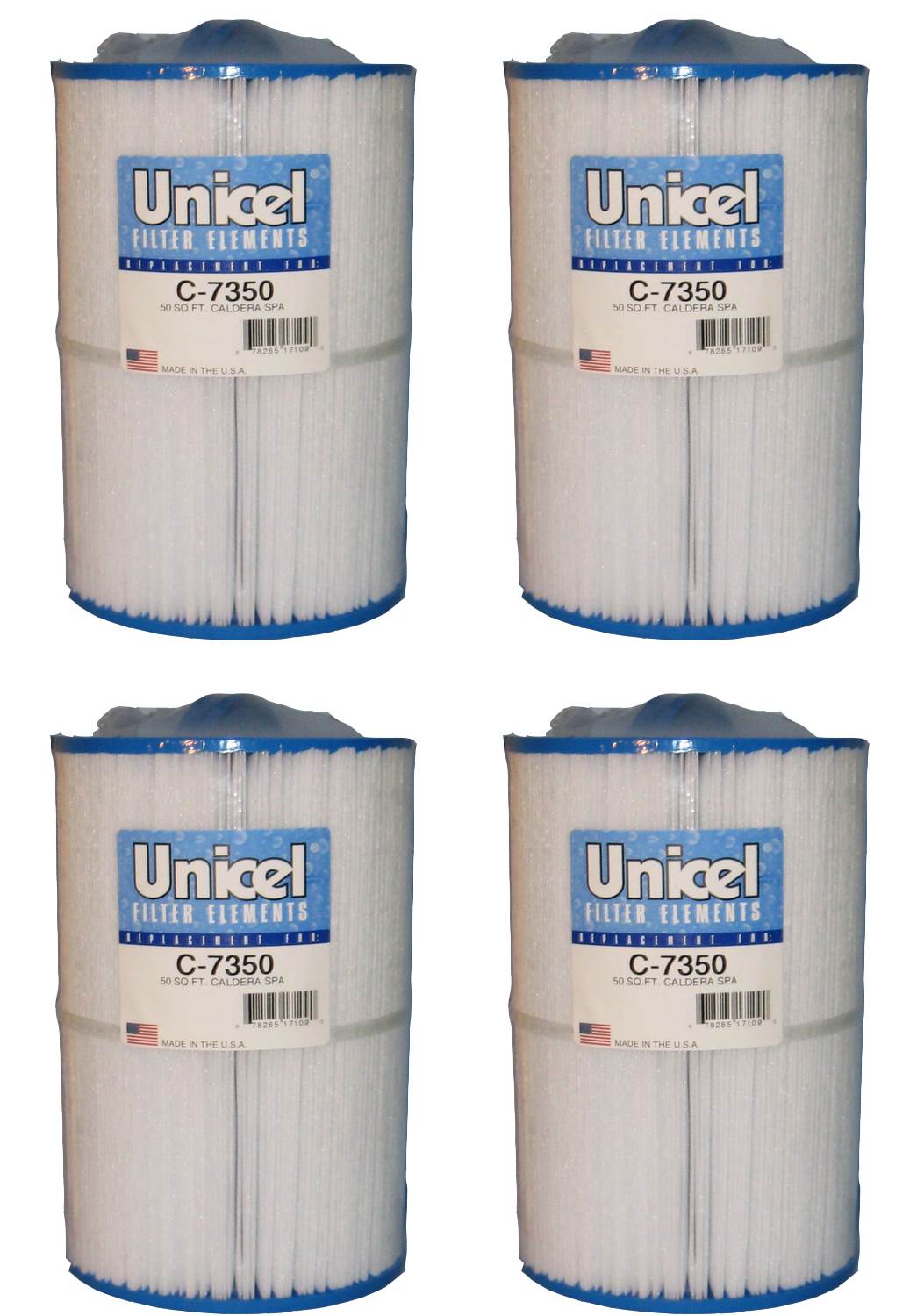 Unicel C-7350 Replacement 50 Sq Ft Spa Filter Cartridge, 200 Pleats (4 Pack) - VMInnovations