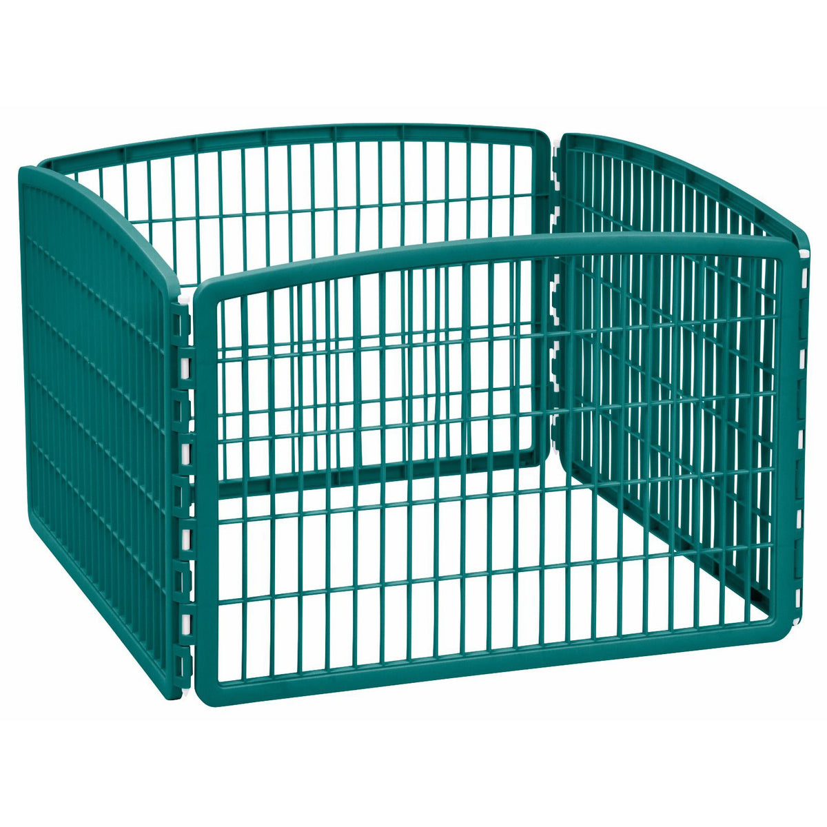 IRIS USA 585600 4-Panel Plastic Indoor Outdoor Pet Playpen, Everglade Green