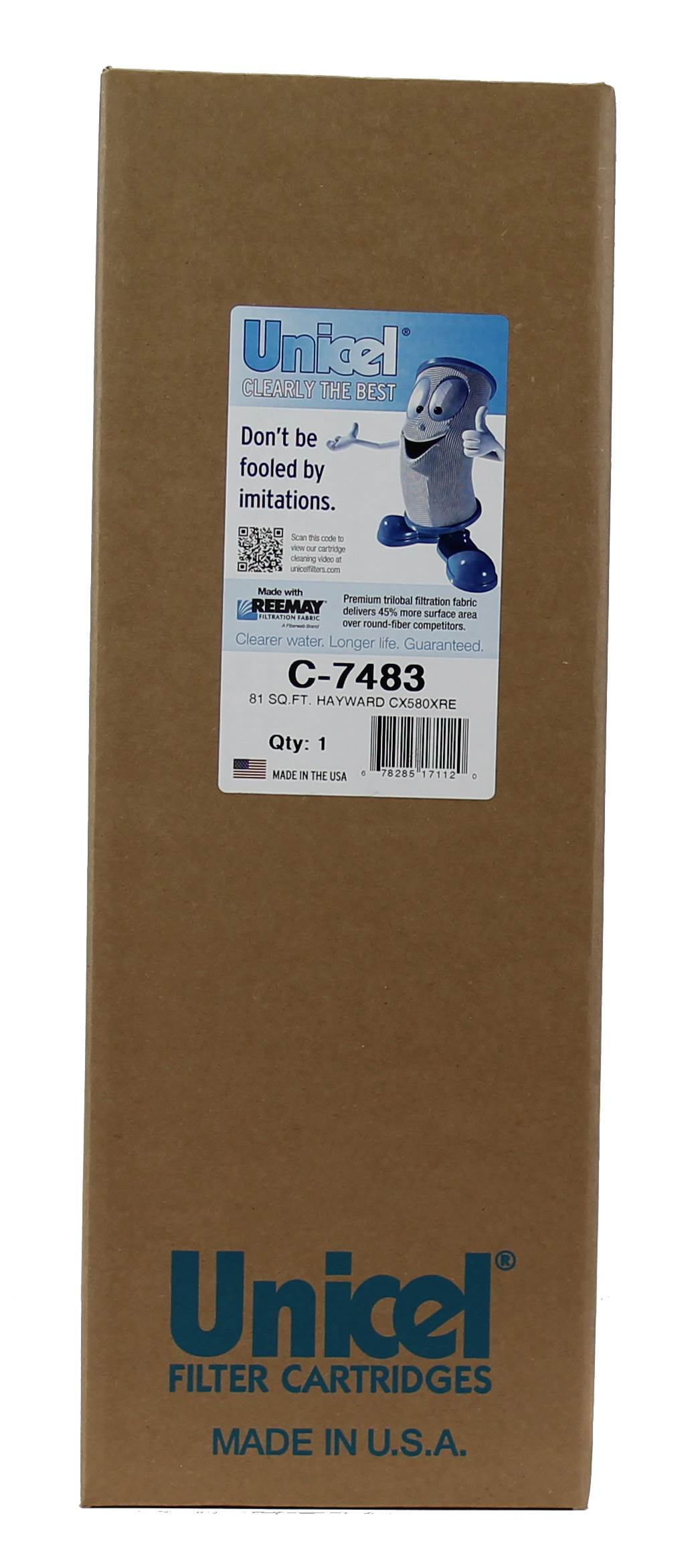 Unicel C-7483 Replacement 81 Sq Ft Pool Filter Cartridge, 176 Pleats (2 Pack)