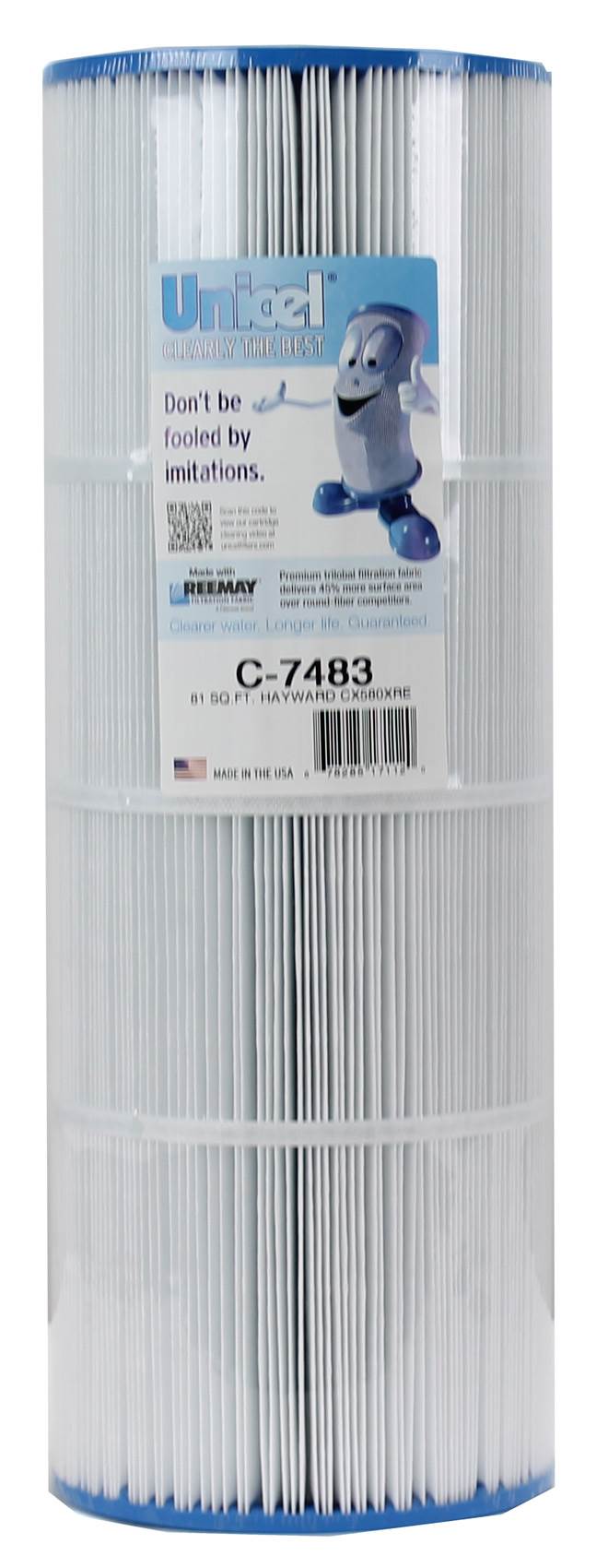 Unicel C-7483 Replacement 81 Sq Ft Pool Filter Cartridge, 176 Pleats (2 Pack)