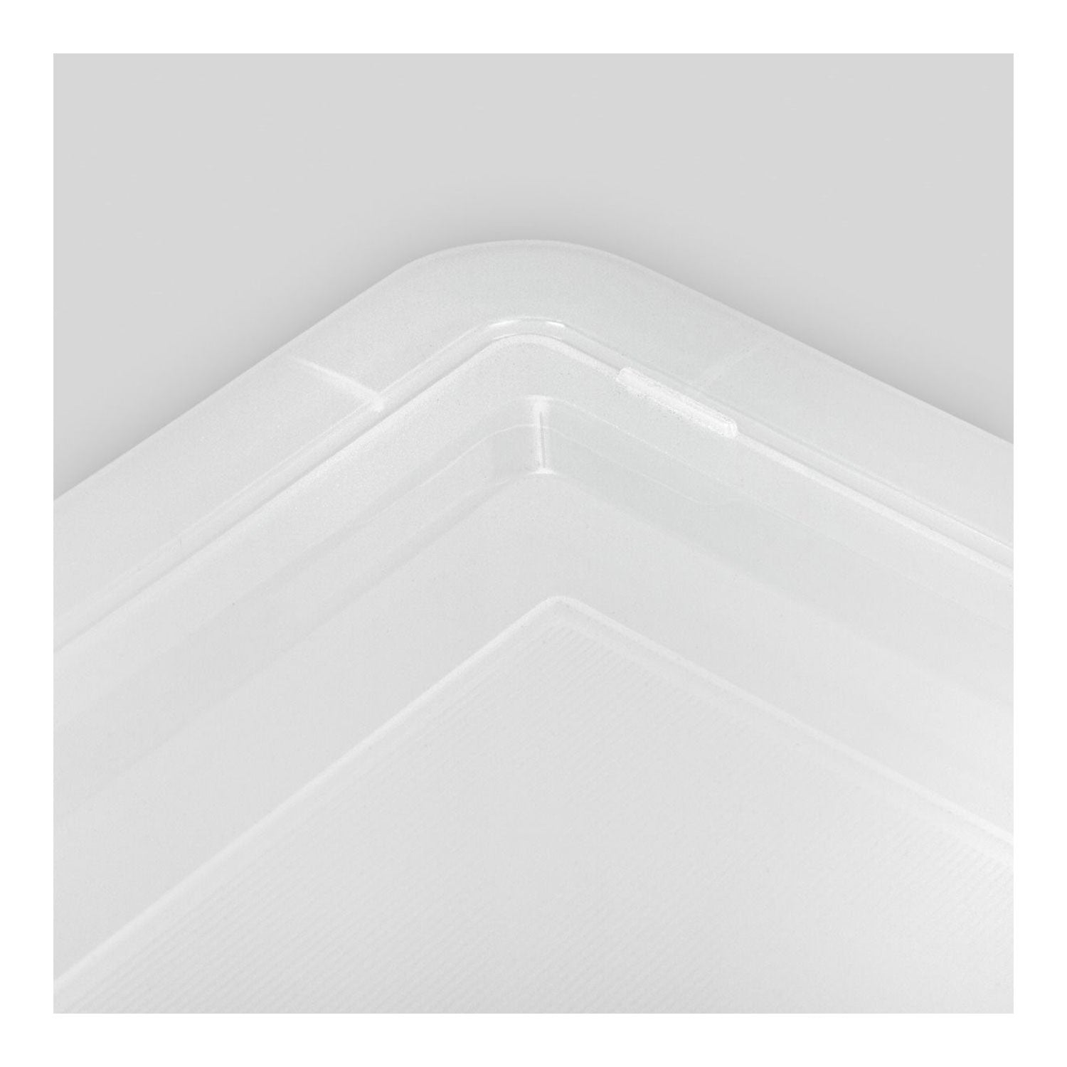 IRIS USA Letter and Legal Size File Box Storage w/ Buckle, Clear (6 Pack)