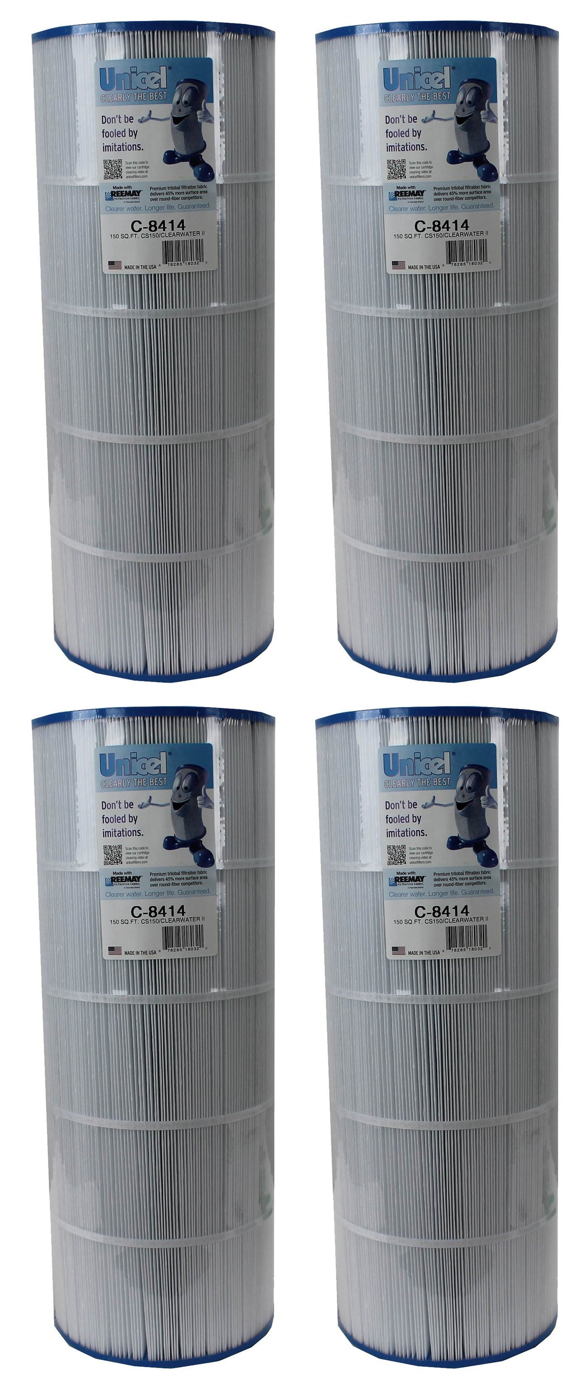 Unicel C-8414 Pool Replacement Cartridge Filters 150 Sq Ft Clearwater II (4Pack)