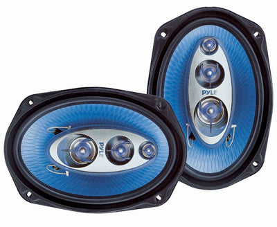 Pyle PL6984 6x9" 400W Car Audio Speakers + 2) 6x9" Speaker Box Enclosures