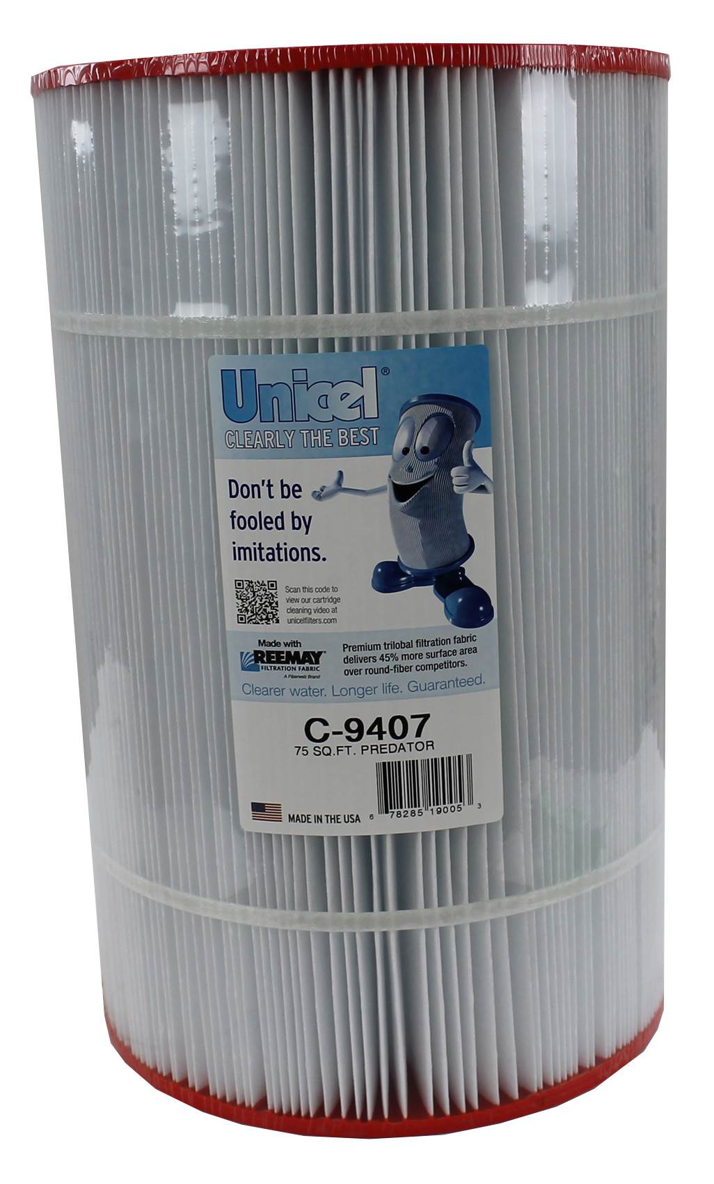 Unicel C-9407 Replacement 75 Sq Ft Pool Spa Filter Cartridge, 171 Pleats, 2 Pack