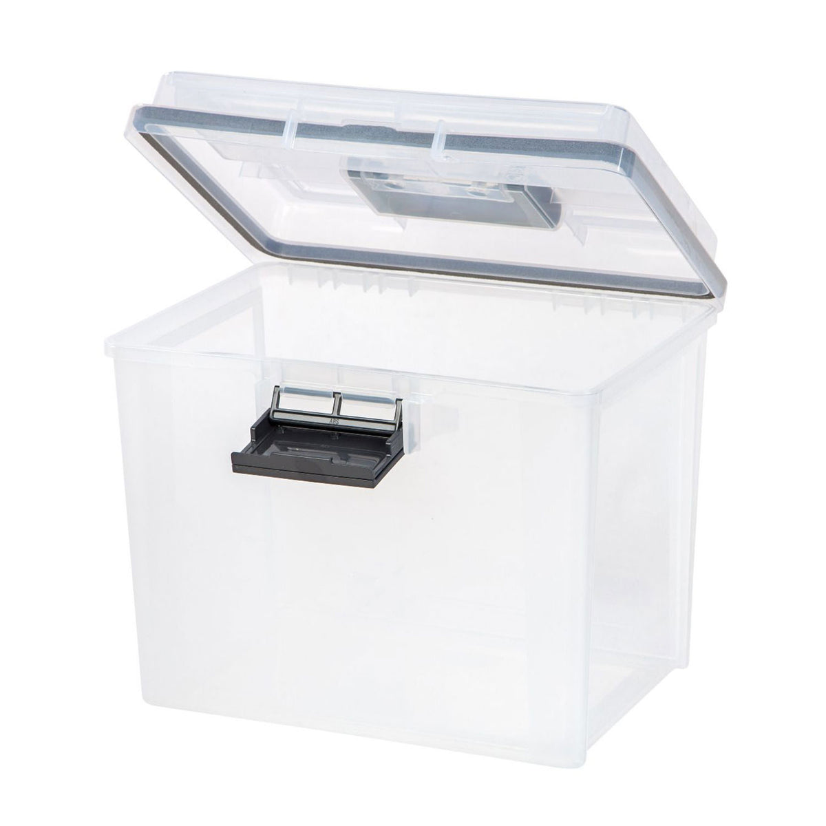 IRIS USA 19 Quart Letter Size Weathertight File Box, Clear (4 Pack) (Open Box)