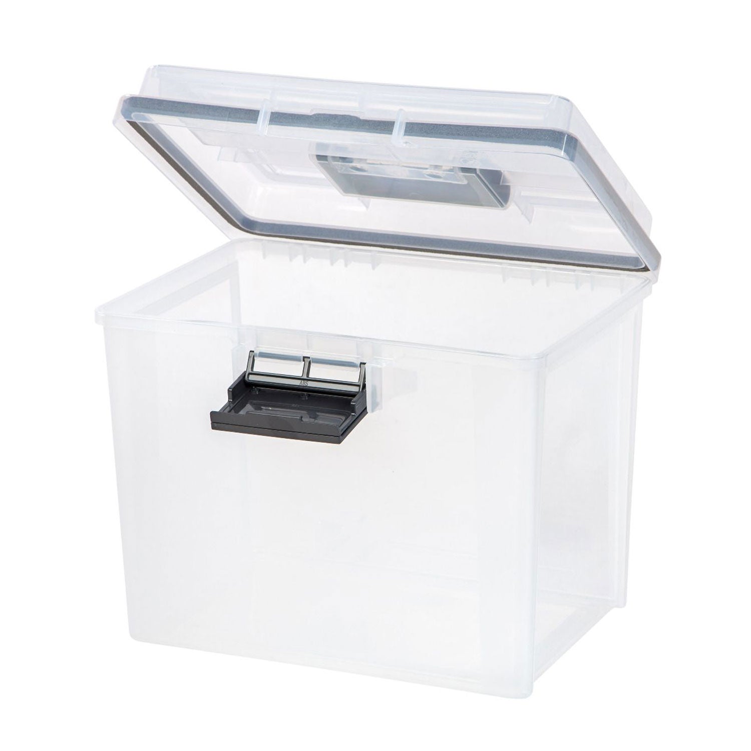 IRIS USA 19 Quart Letter Size Portable Weathertight File Box, Clear (8 Pack)