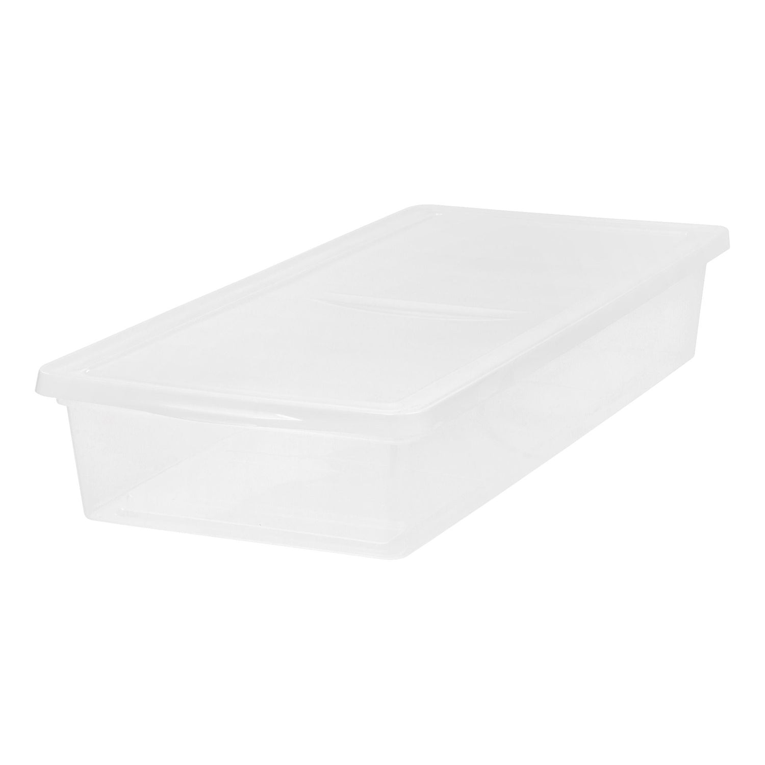 IRIS USA 41 Quart Utility Storage Tote w/ Secure Snap Tight Lid, Clear (6 Pack)