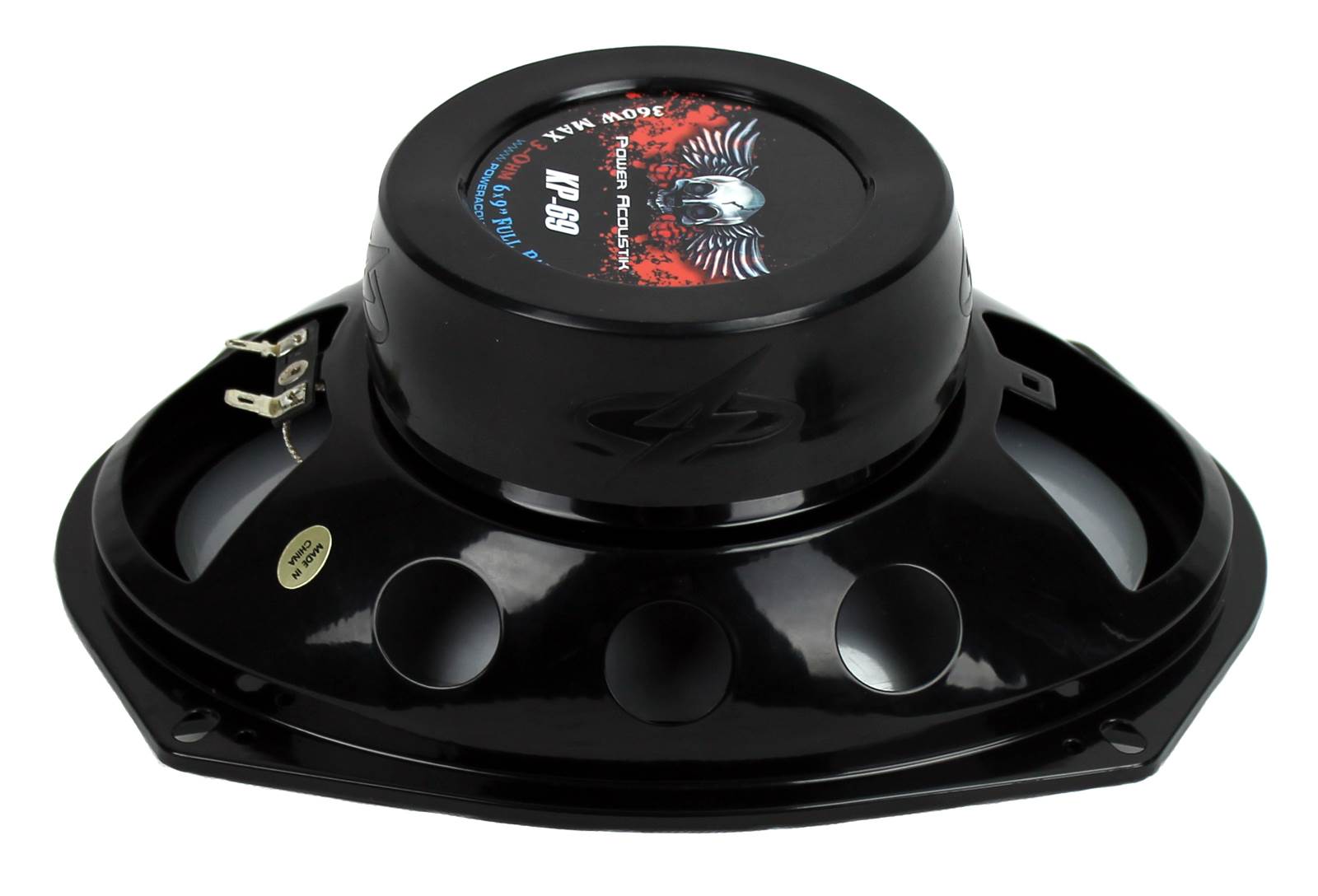 2) Power Acoustik 6x9" 360W Car Speakers + 2) Angled 6x9" Speaker Box (Open Box)
