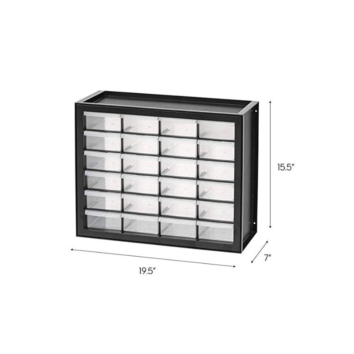 IRIS USA 24 Drawer Parts and Hardware Cabinet Storage Organizer Black (Open Box)