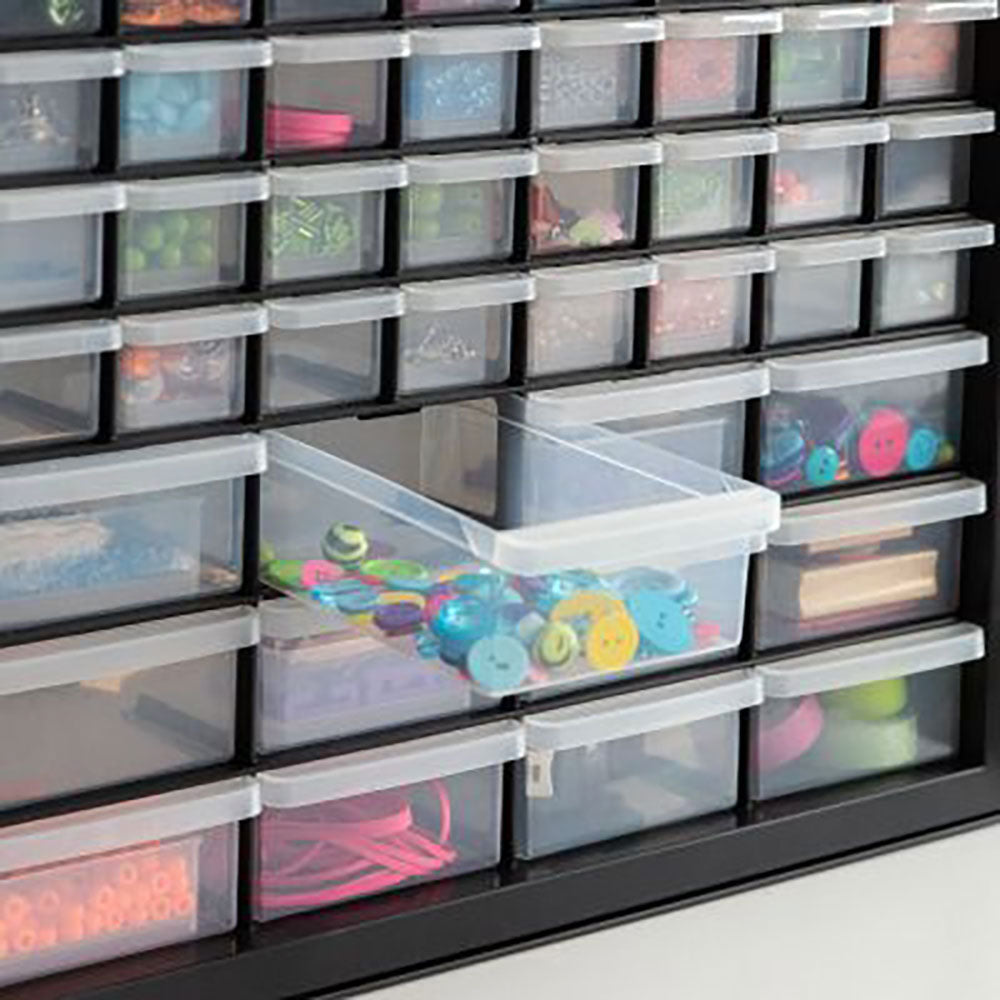 IRIS USA Screw Tool Organizer Small Parts Cabinet, 44-Drawer, Electronics Hardware Nuts and Bolts Plastic Storage Drawers Garage Storage, Stackable Bead Craft Organizer Building Bricks Sorter, Black - VMInnovations