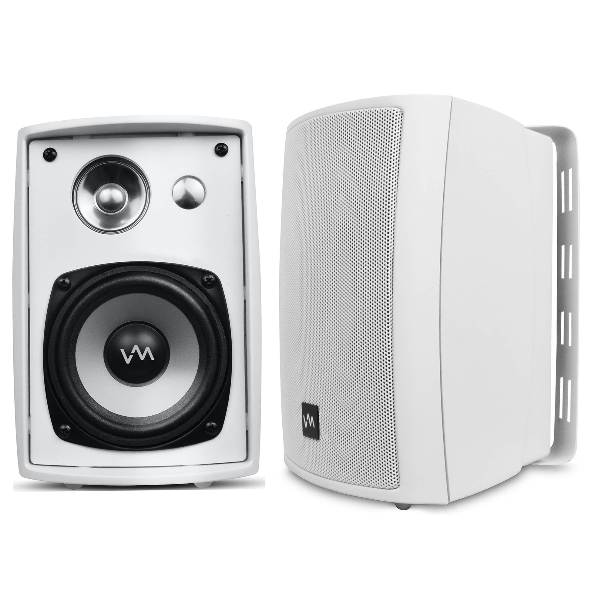 VM Audio 240W White Weather-Resistant Patio Speaker System, 4 | 2 x SR-WOD4