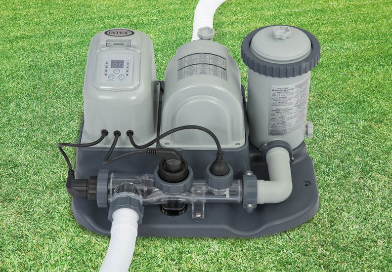 Intex 16' x 48" Ultra Frame Swimming Pool Set w/ Filter Pump & Saltwater System
