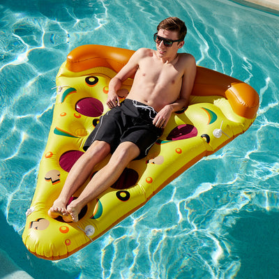 2) Swimline Swimming Pool Inflatable Pizza Slice Float Raft Water (Open Box)