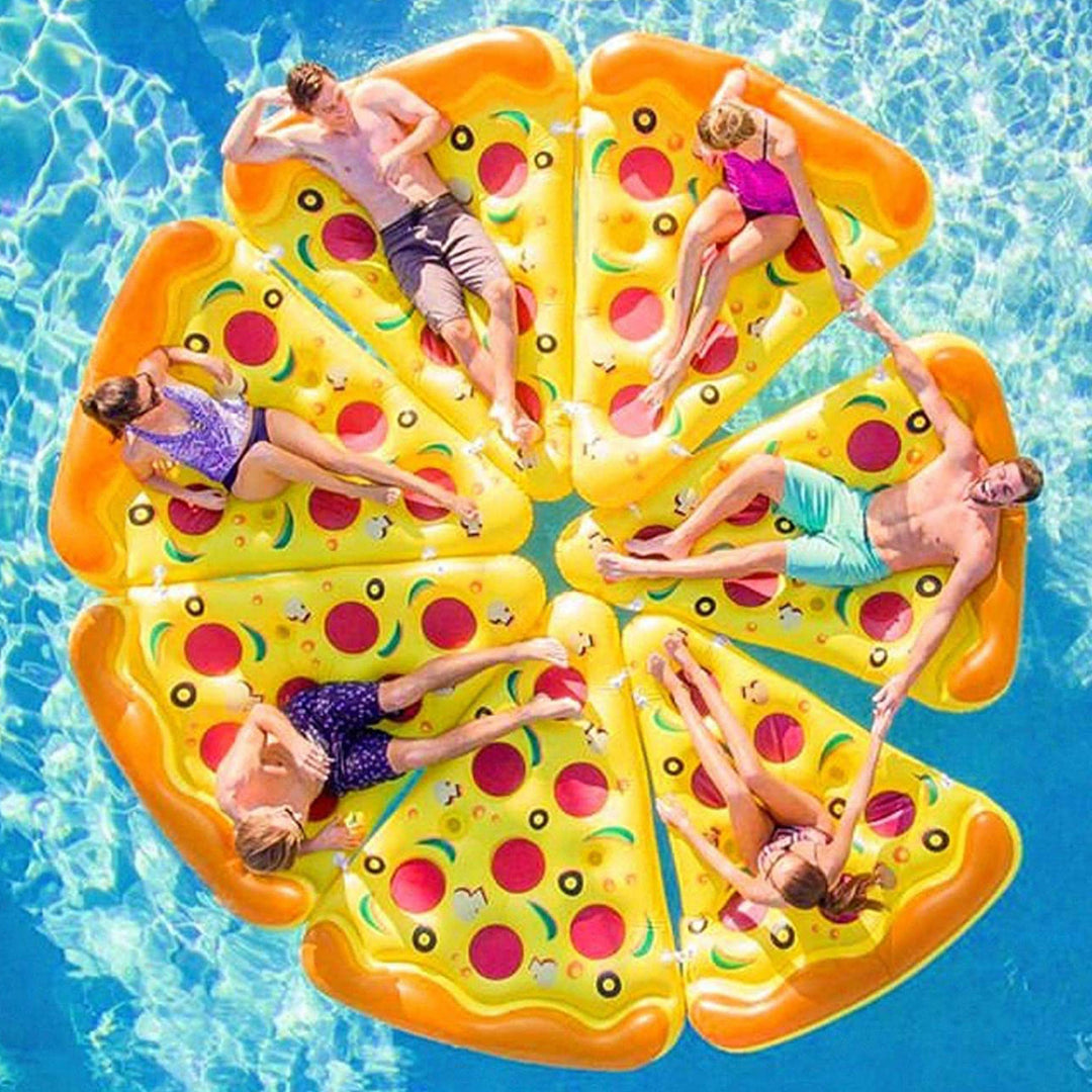 Swimline Giant 72" Inflatable Pizza Slice Swimming Pool Floating Water Raft - VMInnovations