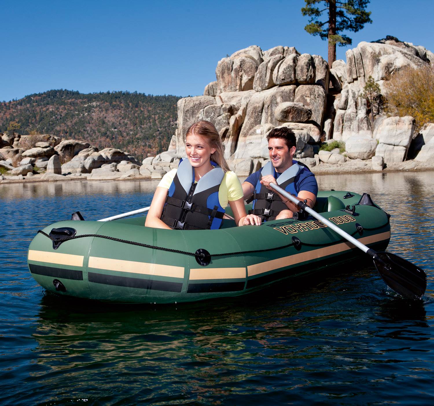 Bestway Hydro Force 115" x 50" Voyager 1000 Inflatable Boat/Raft (Used)