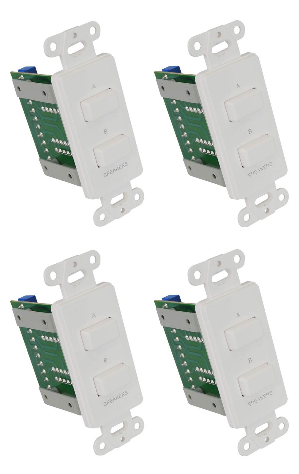 4) New Pyle VCS2 In-Wall Speakers A/B Source Selector Switch Control Audio/Video