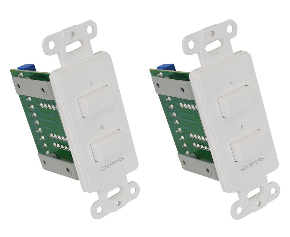 4) New Pyle VCS2 In-Wall Speakers A/B Source Selector Switch Control Audio/Video