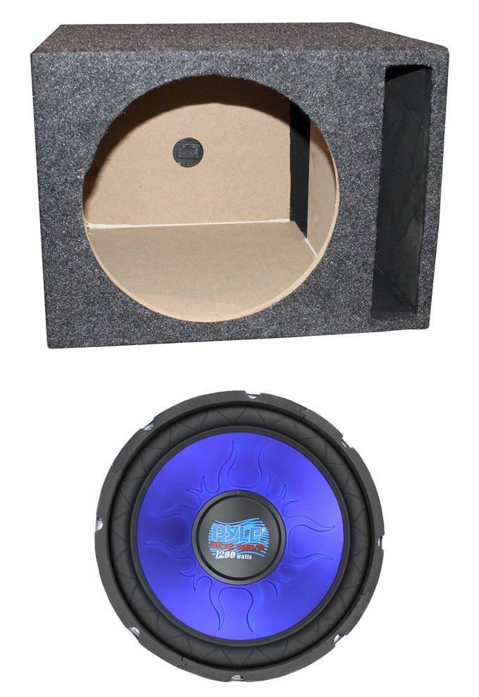 Pyle PL1290BL 12" 1200 Watt Car Audio Subwoofer and 12" Vented Sub Enclosure