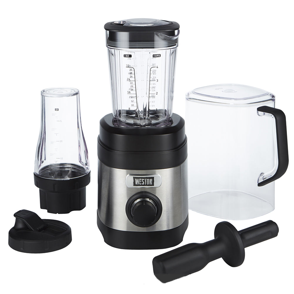 Weston 32 Ounce Blender with Personal To Go Jar & Blender Bible Recipe Book