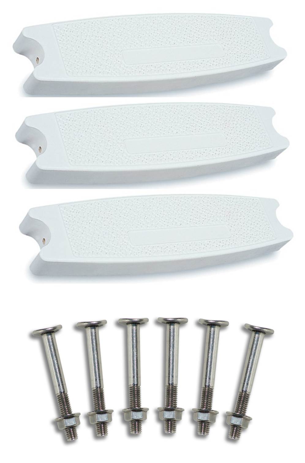 3) Hydrotools 87901 Pool Rung Ladder Steps + Stainless Steel Bolts Hardware Set