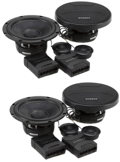 4) New Hifonics HS6.2C 6.5" 140W 2 Way Car Component Speakers Stereo Audio Black