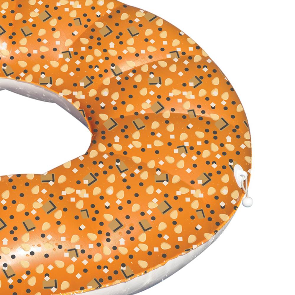 Swimline 48 Inch Inflatable Everything Bagel Swimming Pool Float Tube (4 Pack)
