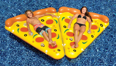2-Pack Of Swimline Giant Inflatable Pizza Slice Float Rafts | 2 x 90645