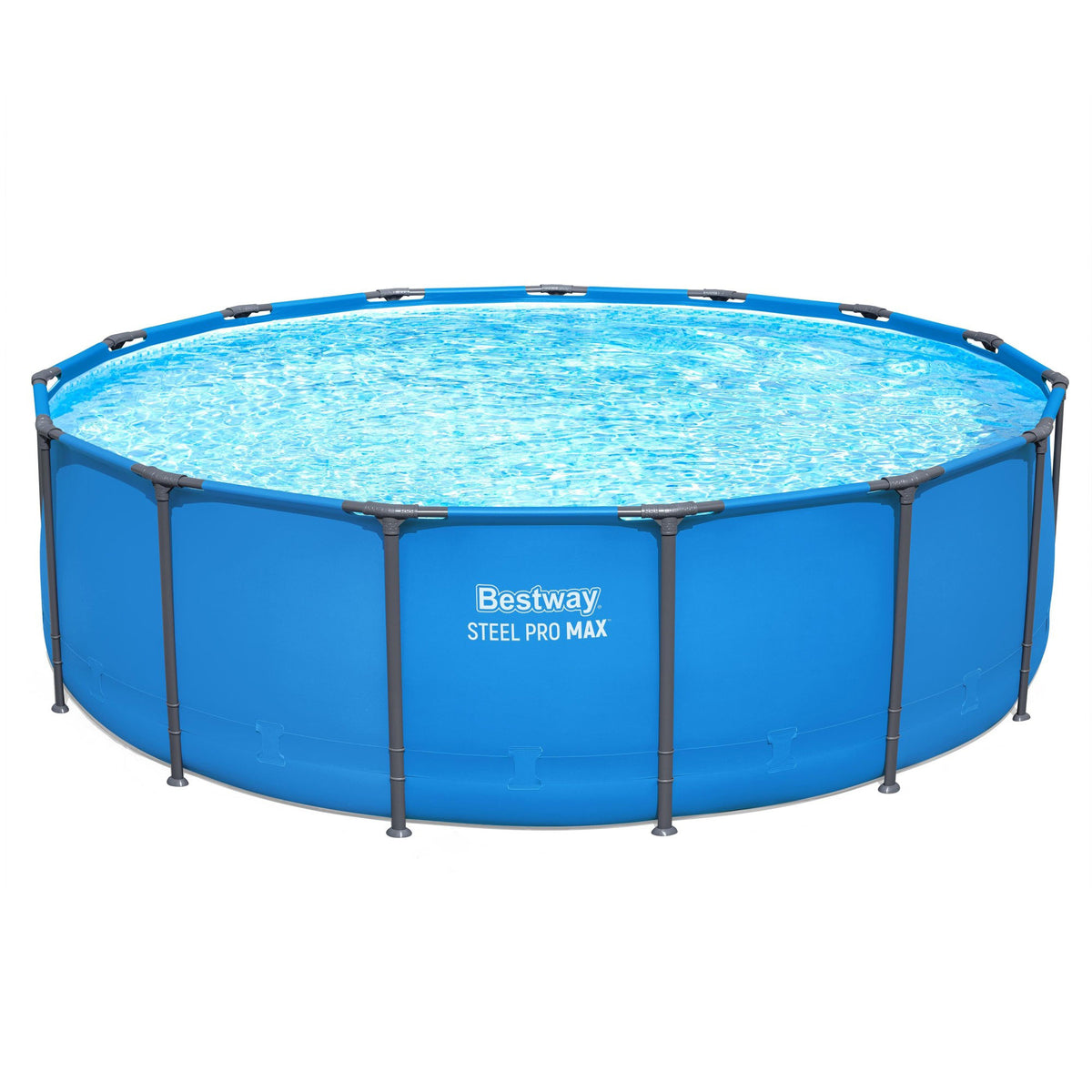 Bestway 15-Foot x 48" Round Frame Above Ground Swimming Pool(No Pump) (Open Box)