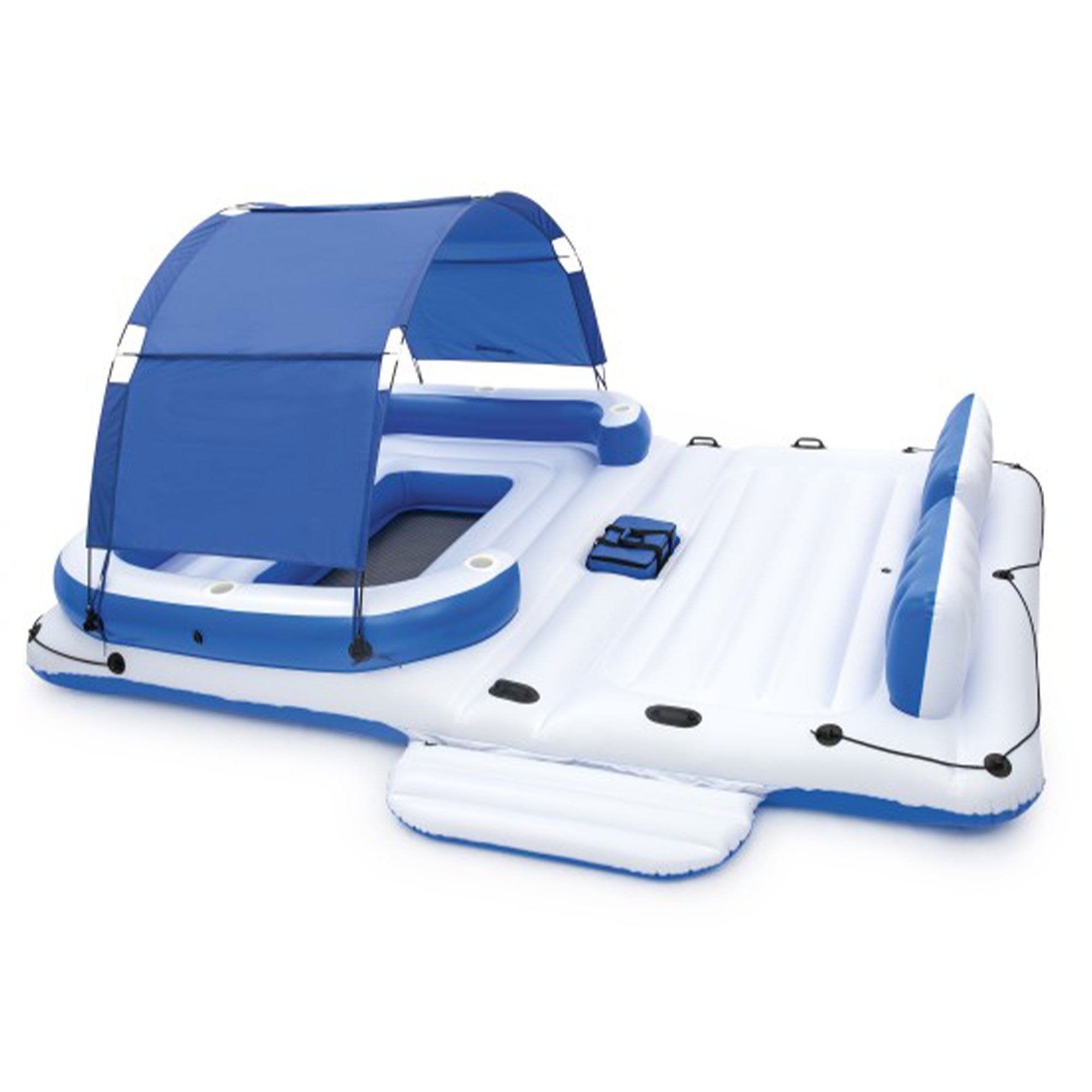 Bestway CoolerZ Tropical Breeze 6 Person Floating Island Pool Lake Raft Lounge (Refurbished)
