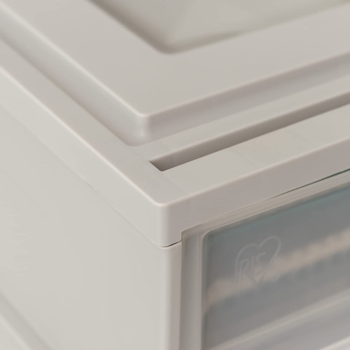IRIS USA 43 Quart Secure Deep Box Storage Chest Drawer, Gray (3 Pack) (Open Box)