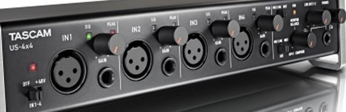 TASCAM US-4X4 4 Channel USB 2.0 Audio/MIDI Recording PC Interface w/ Software