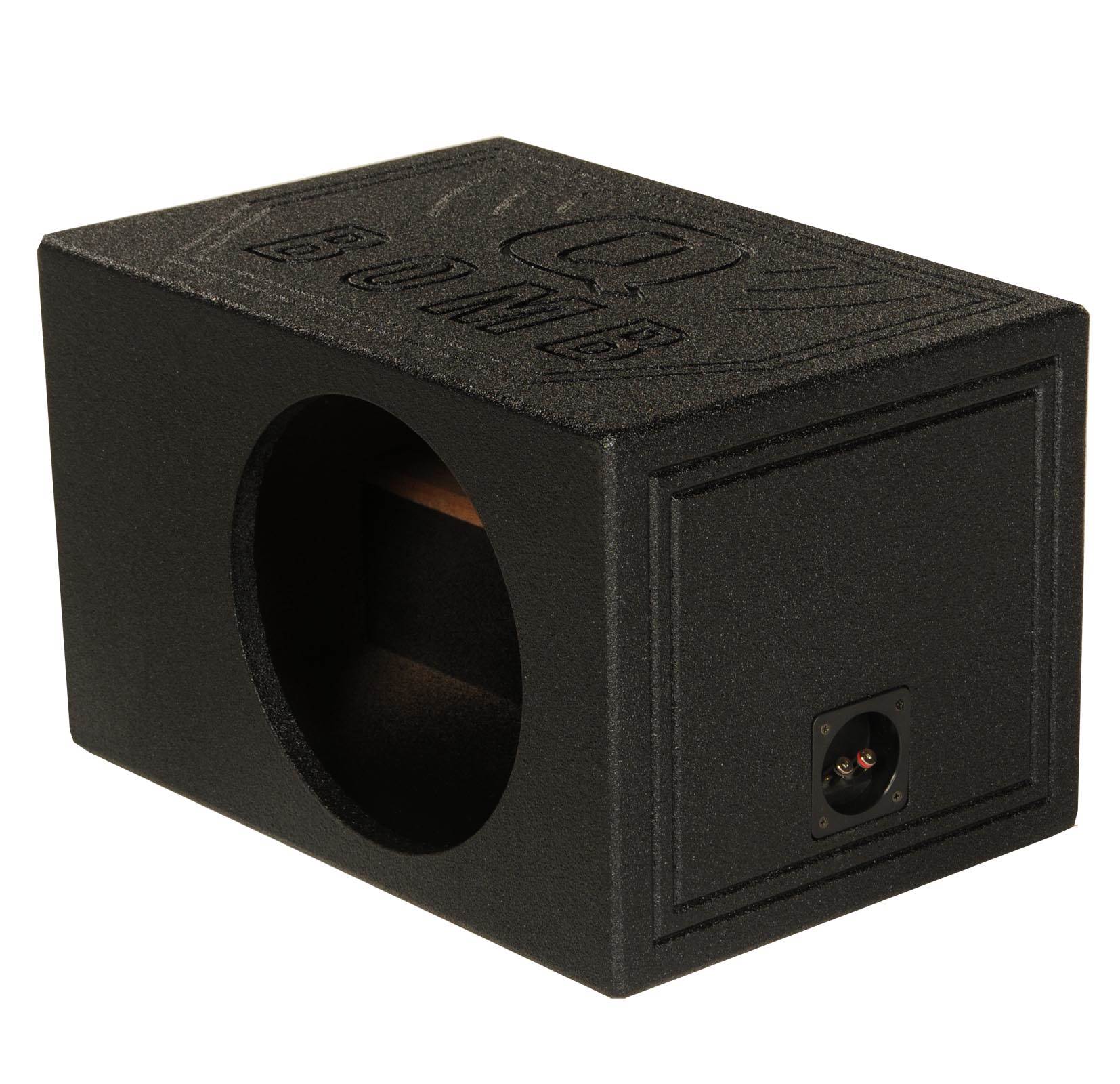 Q-Power Single 10" Vented Ported Car Subwoofer Sub Box Enclosure QBOMB (Used) - VMInnovations