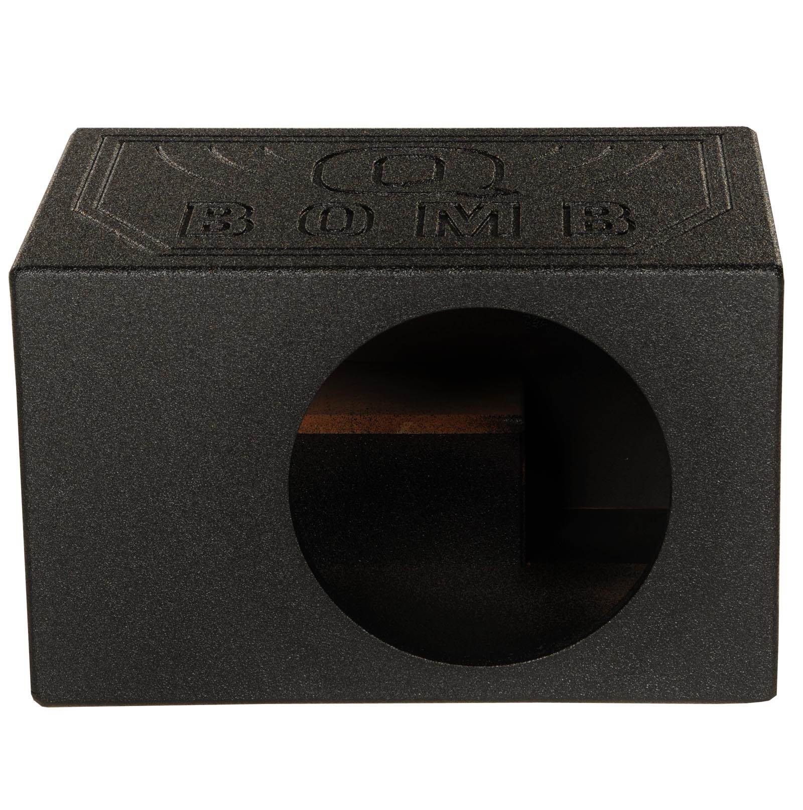 Q-POWER QBOMB10VL Single 10" Vented Ported Car Sub Box Enclosure (Open Box) - VMInnovations